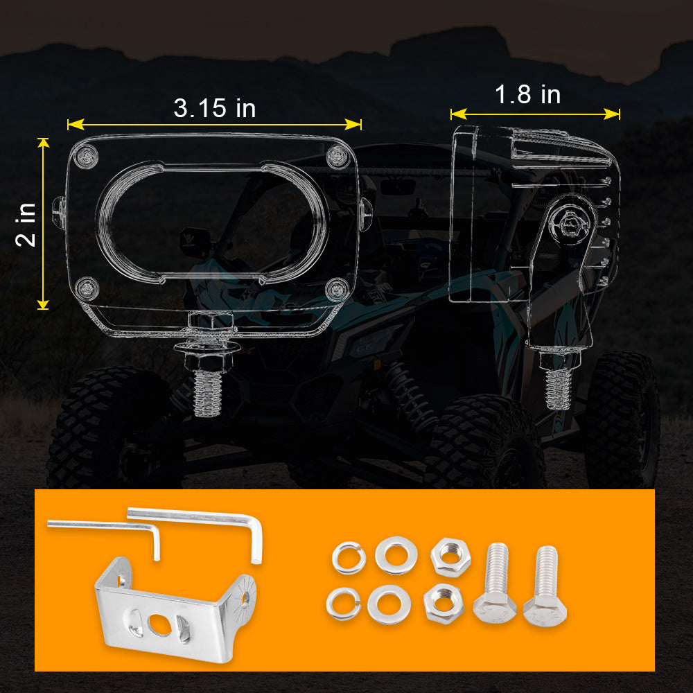Amber LED Pods Lights, Yellow Driving Foglight Spot Beam for Truck, Motorcycle, ATV, UTV, SUV, Boat, Tractor