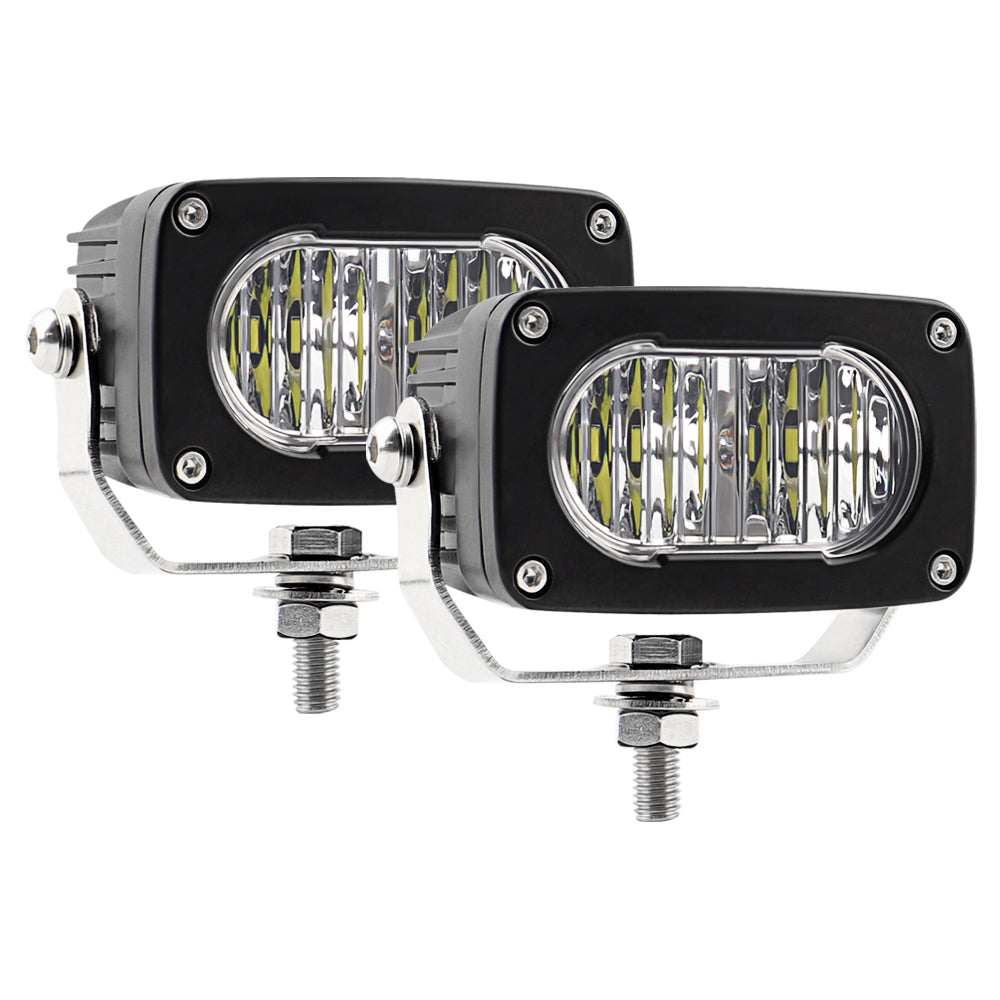 Amber LED Pods Lights, Yellow Driving Foglight Spot Beam for Truck, Motorcycle, ATV, UTV, SUV, Boat, Tractor