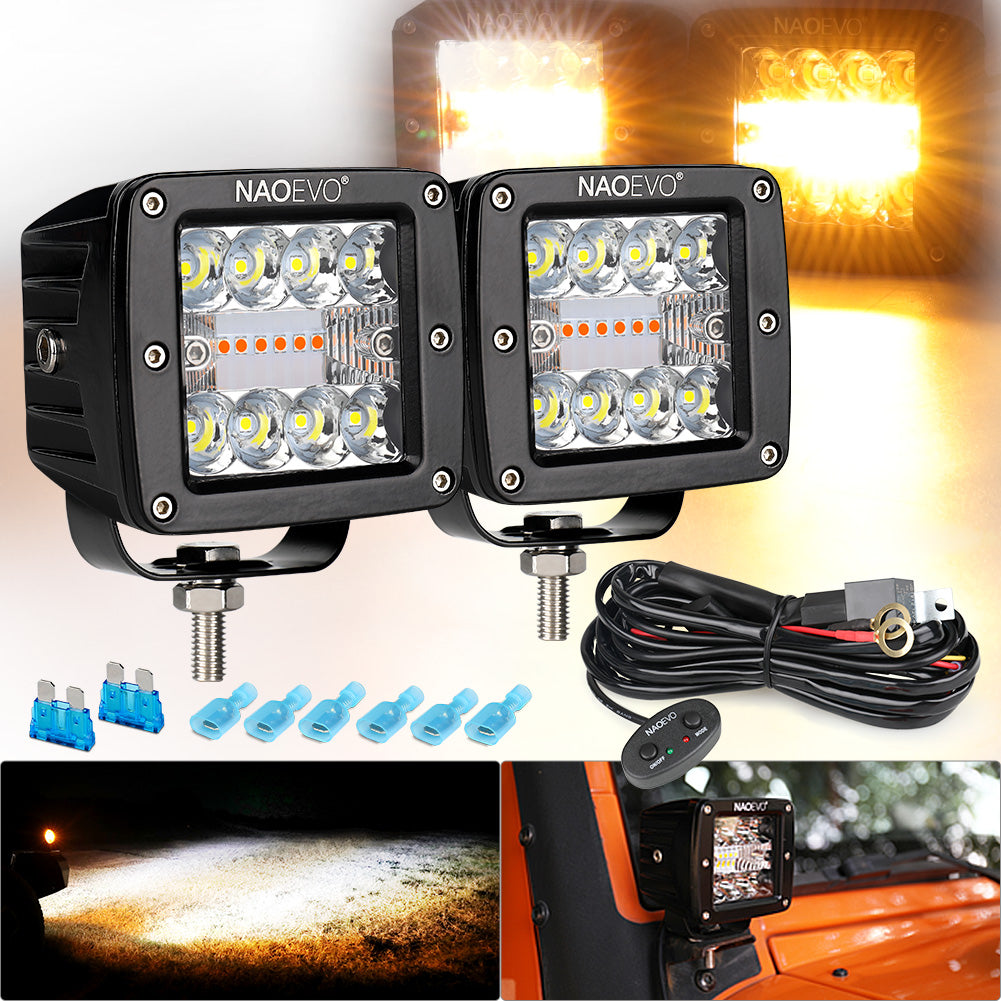 LED Work Light Bar Pods Auto DRL Fog Lamp For Truck Jeep Tractor Boat Motorcycle ATV 6