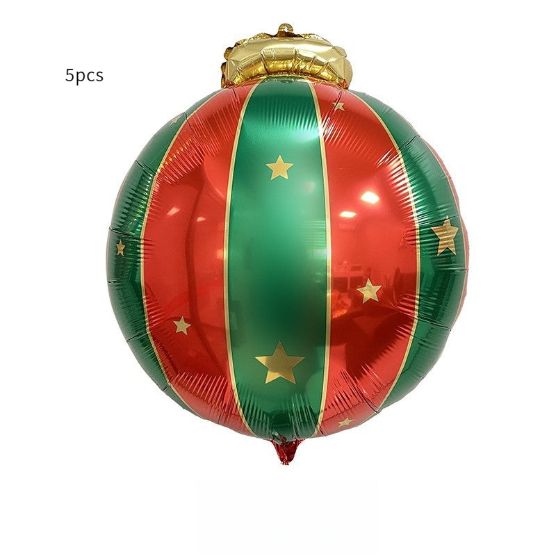 Red Green Gold Star Foil Balloons Christmas Ball Decoration Balloon Ideal For Holiday And Party Bac 6