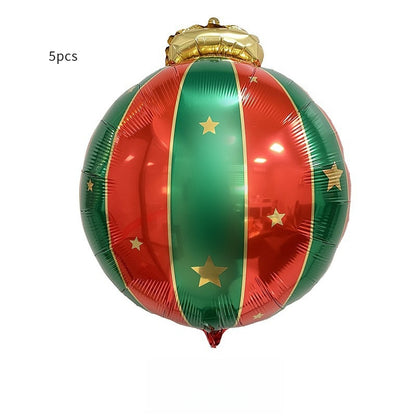 Red Green Gold Star Foil Balloons Christmas Ball Decoration Balloon Ideal For Holiday And Party Bac 6