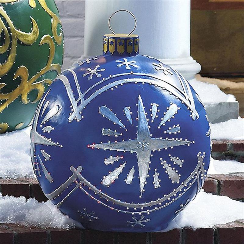 PVC Inflatable Christmas Ball Large Outdoor Giant Decorated Balls Big Party Tree Decorations Toy Ba 3