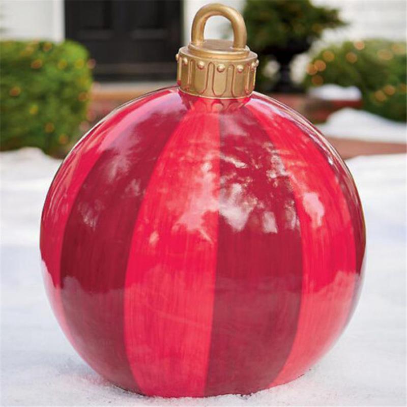 PVC Inflatable Christmas Ball Large Outdoor Giant Decorated Balls Big Party Tree Decorations Toy Ba 4