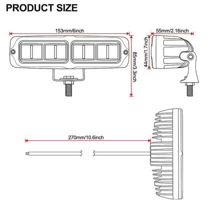 Offroad LED Bar LED Work Light Bar For Truck ATV SUV Tractor Driving Fog Lamp 4