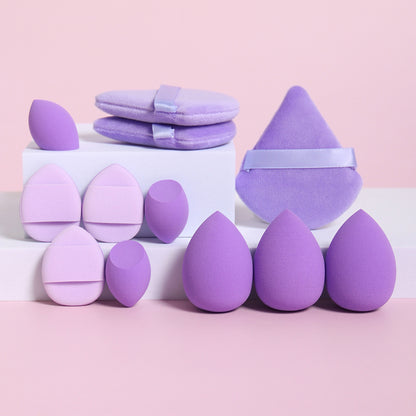 Makeup Sponge Set 12-Piece, Beauty Eggs, Mini Air Cushion Puffs, Loose Powder Puffs, Professional Blending Tools