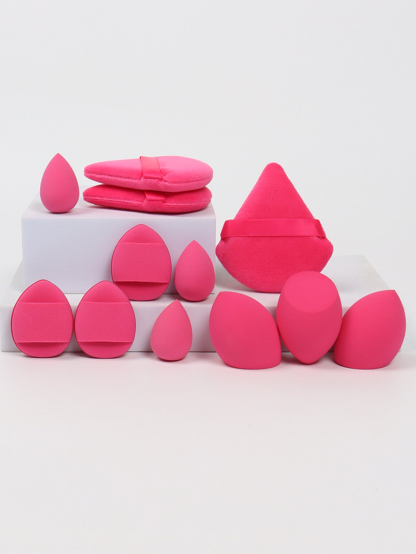 Makeup Sponge Set 12-Piece, Beauty Eggs, Mini Air Cushion Puffs, Loose Powder Puffs, Professional Blending Tools
