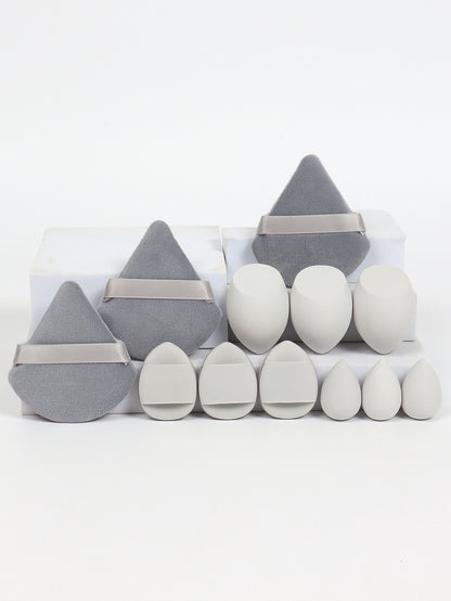 Makeup Sponge Set 12-Piece, Beauty Eggs, Mini Air Cushion Puffs, Loose Powder Puffs, Professional Blending Tools