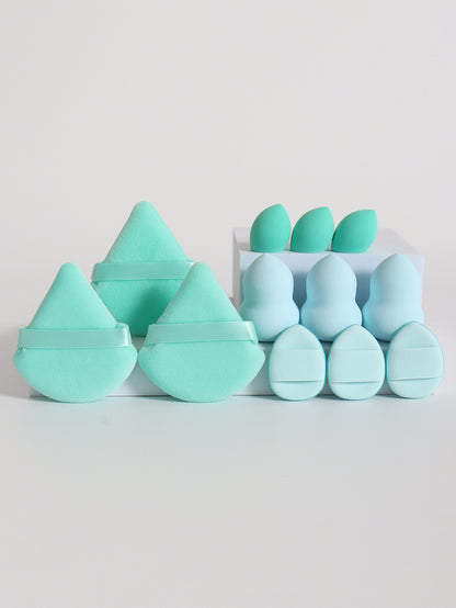Makeup Sponge Set 12-Piece, Beauty Eggs, Mini Air Cushion Puffs, Loose Powder Puffs, Professional Blending Tools