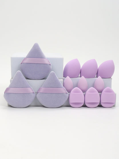 Makeup Sponge Set 12-Piece, Beauty Eggs, Mini Air Cushion Puffs, Loose Powder Puffs, Professional Blending Tools