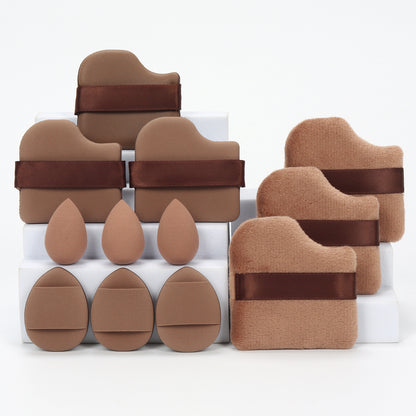 Makeup Sponge Set 12-Piece, Beauty Eggs, Mini Air Cushion Puffs, Loose Powder Puffs, Professional Blending Tools