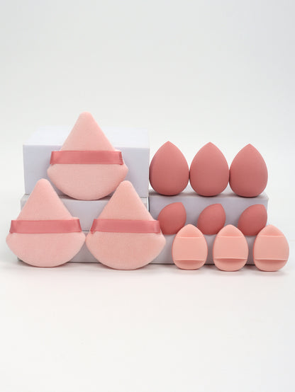 Makeup Sponge Set 12-Piece, Beauty Eggs, Mini Air Cushion Puffs, Loose Powder Puffs, Professional Blending Tools
