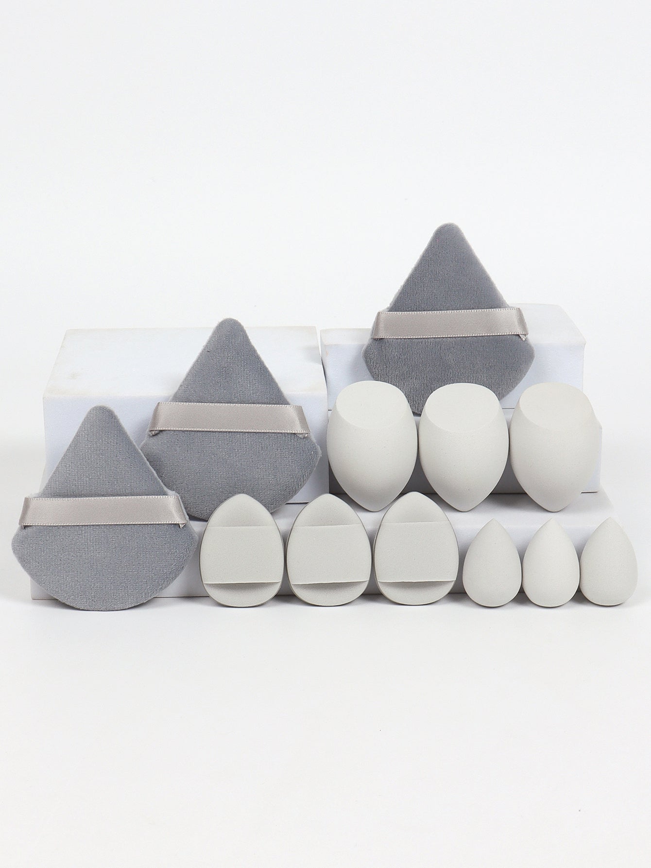 Makeup Sponge Set 12-Piece, Beauty Eggs, Mini Air Cushion Puffs, Loose Powder Puffs, Professional Blending Tools