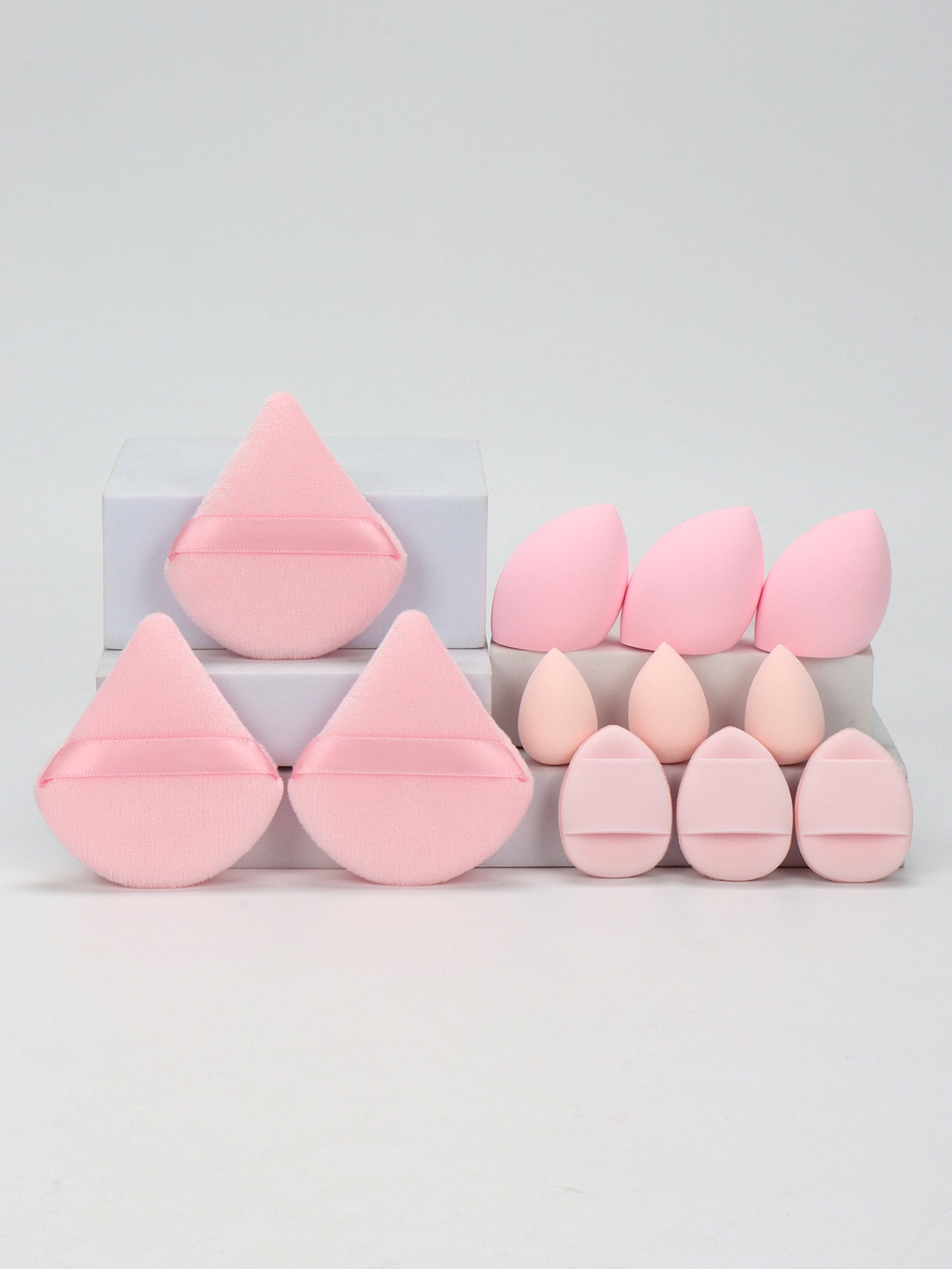 Makeup Sponge Set 12-Piece, Beauty Eggs, Mini Air Cushion Puffs, Loose Powder Puffs, Professional Blending Tools