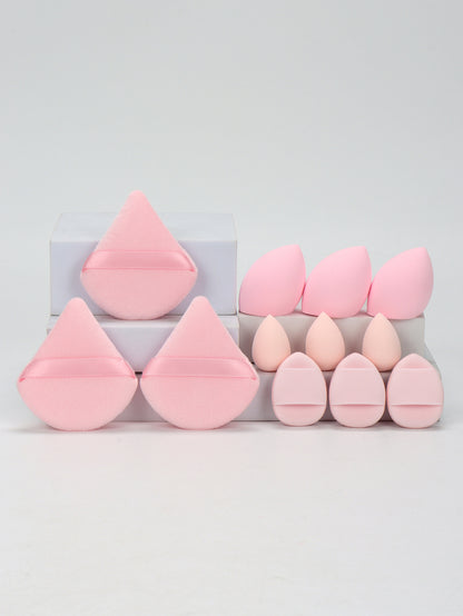 Makeup Sponge Set 12-Piece, Beauty Eggs, Mini Air Cushion Puffs, Loose Powder Puffs, Professional Blending Tools