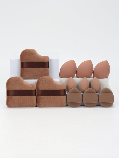 Makeup Sponge Set 12-Piece, Beauty Eggs, Mini Air Cushion Puffs, Loose Powder Puffs, Professional Blending Tools