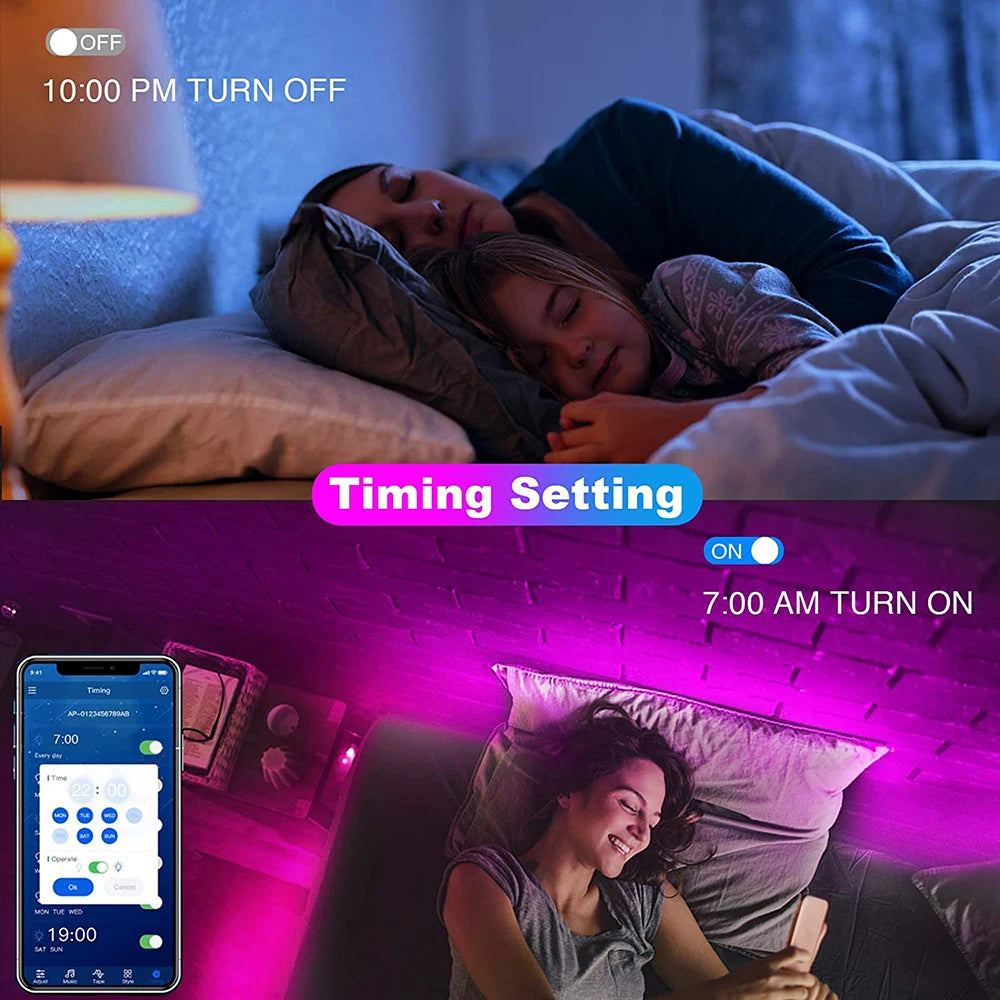 Smart SMD Bluetooth LED Strip Lights APP Remote Control Flexible Tape Diode Ribbon Lamp TV Backligh 1