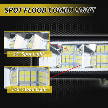 LED Work Light Bar For Car Offroad Truck Tractor Boat SUV LED Combo Beam 2