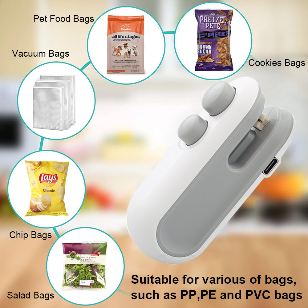Portable Handheld Sealer Mini Heat Bag Sealing Machine Food Packaging Clip Bag Plastic Food Sealer 1