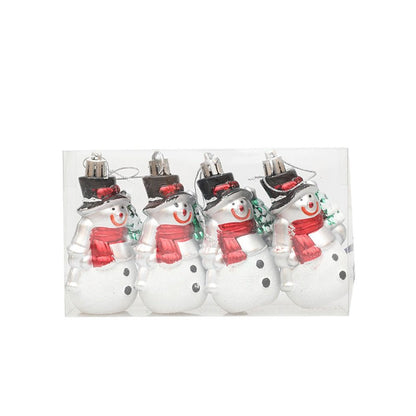 Christmas Cartoon Snowman Pendant, Plastic Santa Claus Ornaments, Exquisite DIY Hanging Decorations, Holiday Craft Set