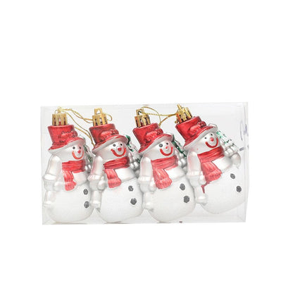 Christmas Cartoon Snowman Pendant, Plastic Santa Claus Ornaments, Exquisite DIY Hanging Decorations, Holiday Craft Set