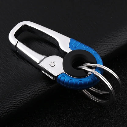 Stainless Steel Keychain Buckle for Men, Key Ring Hook, Outdoor Carabiner Keyfob, Climbing Key Chain Accessories