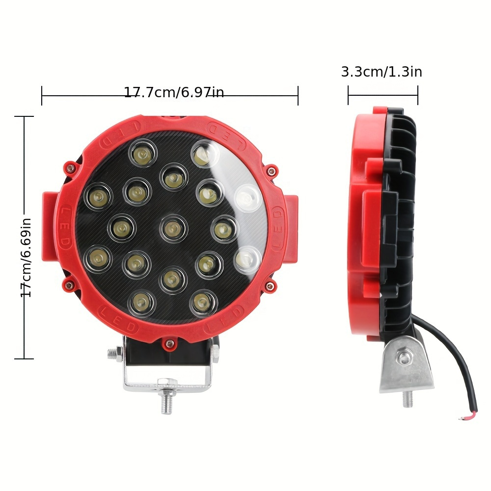 Off Road Bright LED Spotlight Car Work Headlight Lamp Automotive Accessory For Truck JEEP Hummer 4