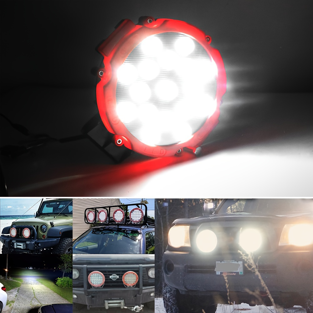 Off Road Bright LED Spotlight Car Work Headlight Lamp Automotive Accessory For Truck JEEP Hummer 1