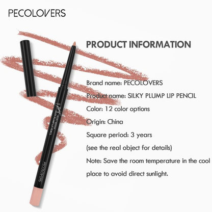 Long Lasting Waterproof Matte Lipliner Pencil, Red Tint Lipstick, Non-stick Cup, Moisturizing Lips Makeup