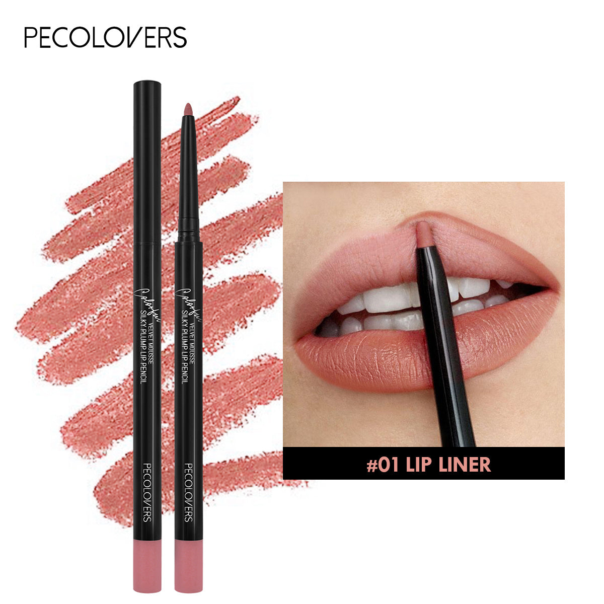 Long Lasting Waterproof Matte Lipliner Pencil, Red Tint Lipstick, Non-stick Cup, Moisturizing Lips Makeup