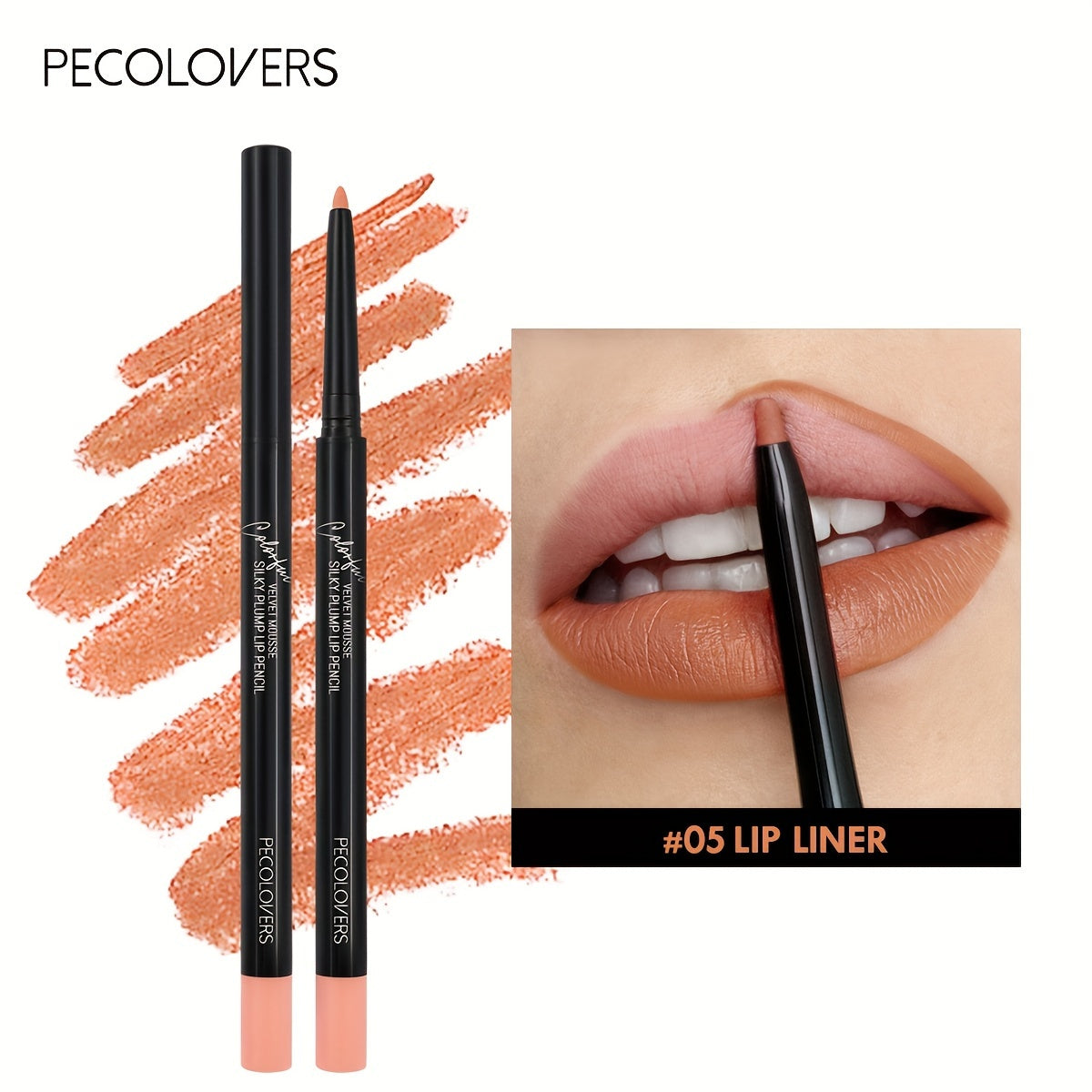 Long Lasting Waterproof Matte Lipliner Pencil, Red Tint Lipstick, Non-stick Cup, Moisturizing Lips Makeup