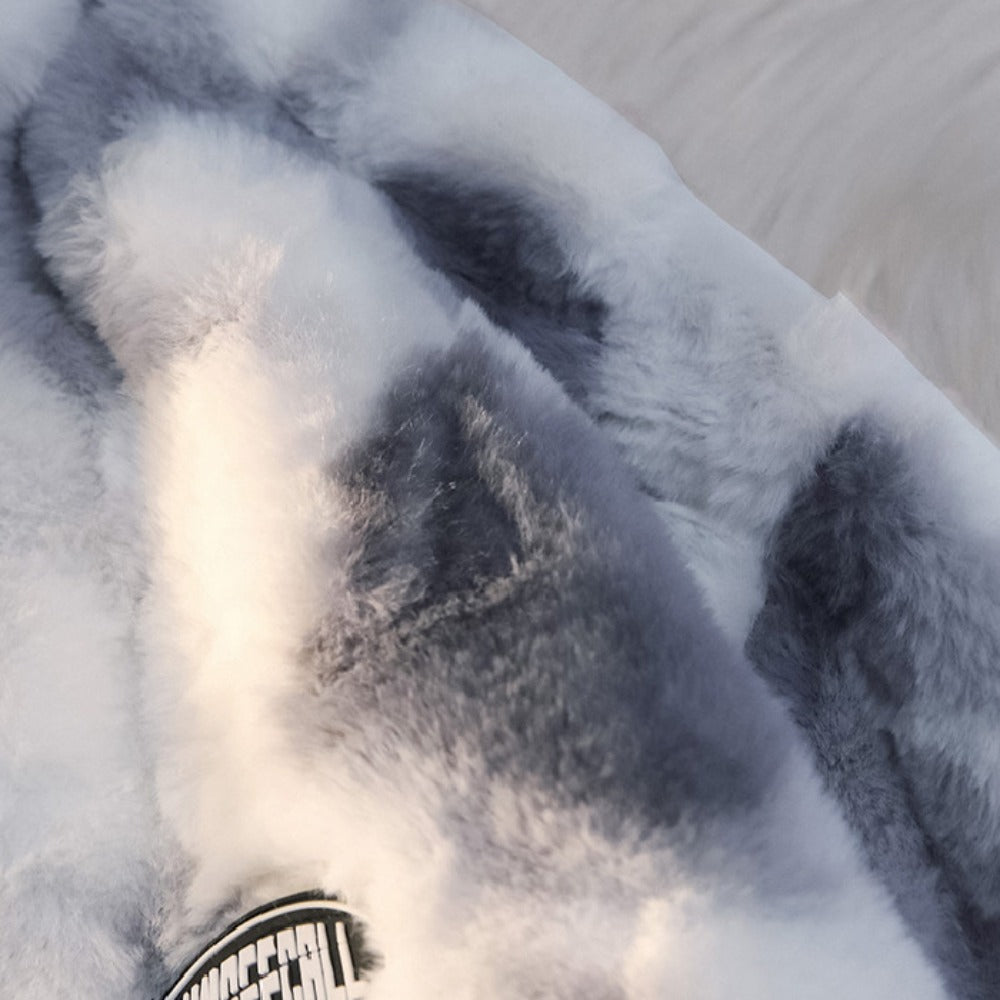 Women Tie Dye Lamb Fleece Jacket, Autumn Winter Warm Coat, Zipper Plush Outerwear, Casual Loose Thick Jacket for Ladies