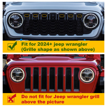 Jeep Wrangler Front Grill Lights Grill Accessories Bright LED Grill Grills Fit 3