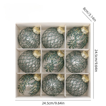 White Champagne Green Balls, Transparent Christmas Ball Set, DIY Christmas Tree Ornaments, Luxury Holiday Decor for Part