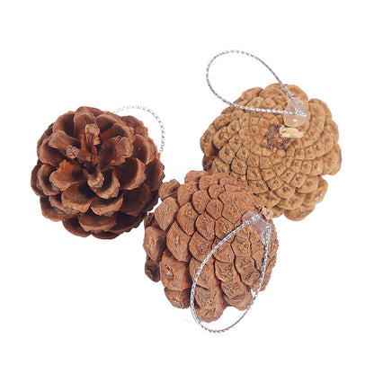 Christmas Pine Cones Ornaments, Mini Pinecones Tree Pendant, Holiday New Year Accessories, Rustic Festival Party Decor
