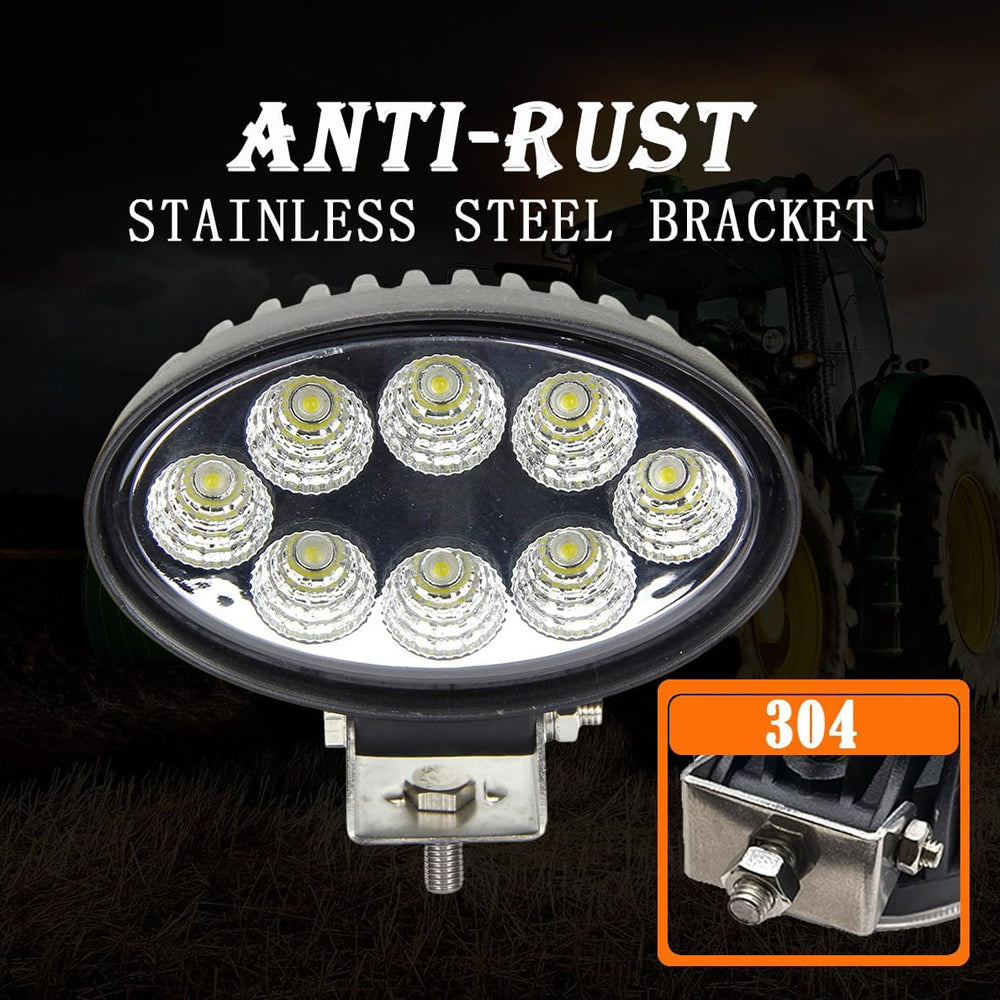 Oval LED Tractor Headlight Harvester Head Lamp Work Light For John Deere Kubota Toyota Sprayer Farm 2