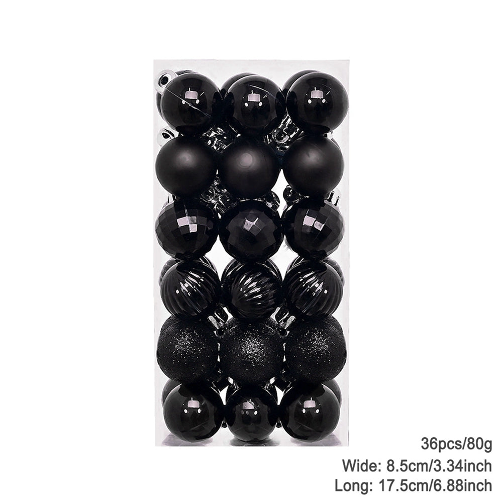 Plating Glossy Decorative Christmas Balls Set Box, Balls Christmas Tree Pendant, Holiday New Year Party Decor
