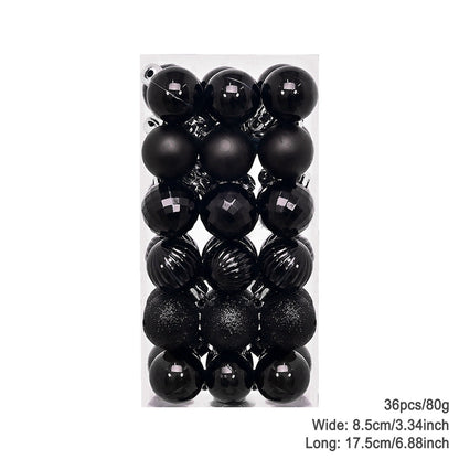 Plating Glossy Decorative Christmas Balls Set Box, Balls Christmas Tree Pendant, Holiday New Year Party Decor