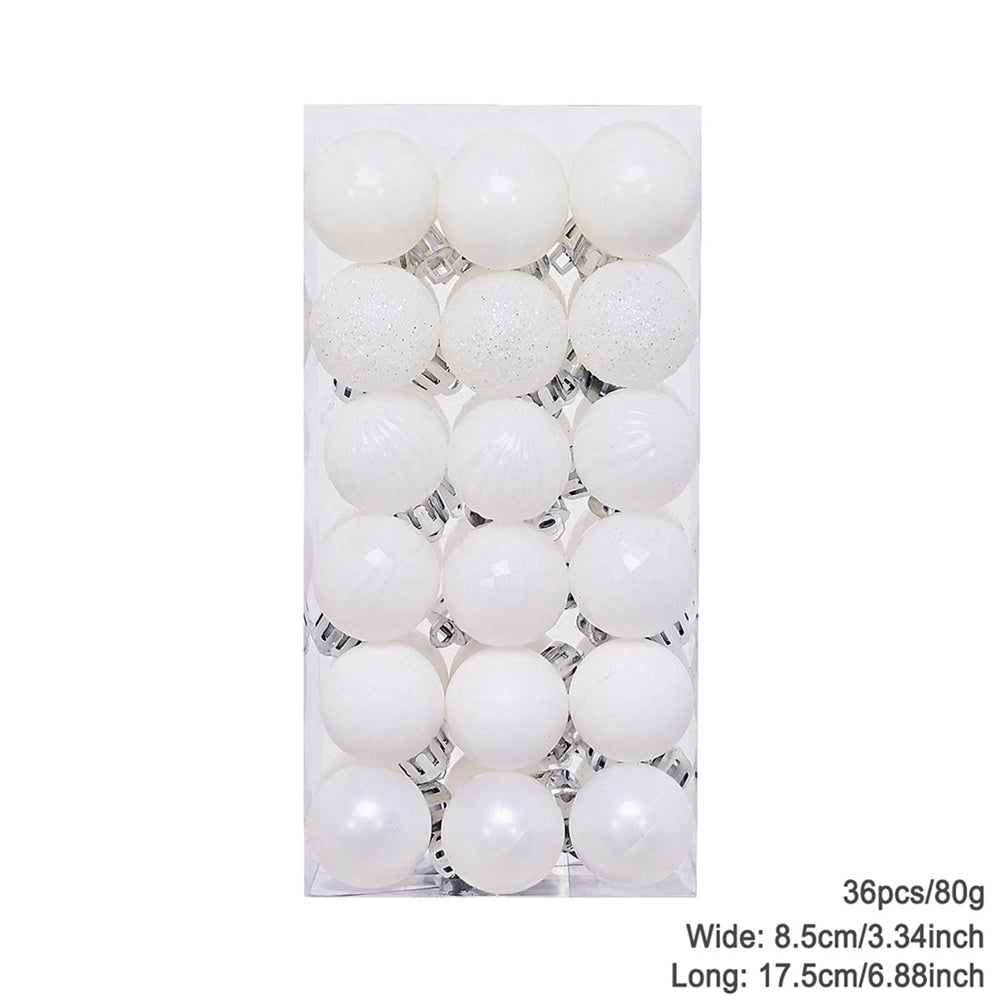 Plating Glossy Decorative Christmas Balls Set Box, Balls Christmas Tree Pendant, Holiday New Year Party Decor