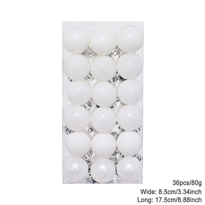 Plating Glossy Decorative Christmas Balls Set Box, Balls Christmas Tree Pendant, Holiday New Year Party Decor