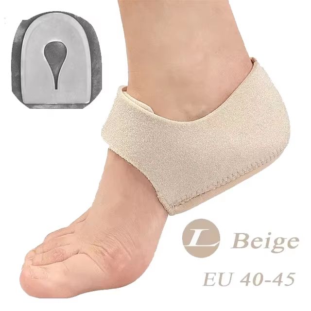 Plantar Fasciitis Heel Cups  UShaped Silicone Gel Insoles For Heel Pain Relief  Foot Support Men  W 9