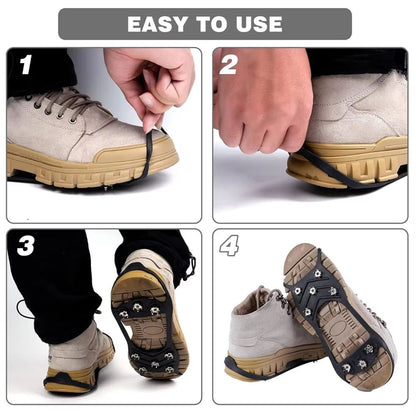 8Tooth Ice  Snow Crampon Traction Covers  AntiSlip Shoe Spikes For Outdoor Winter Walking Hiking  F 3