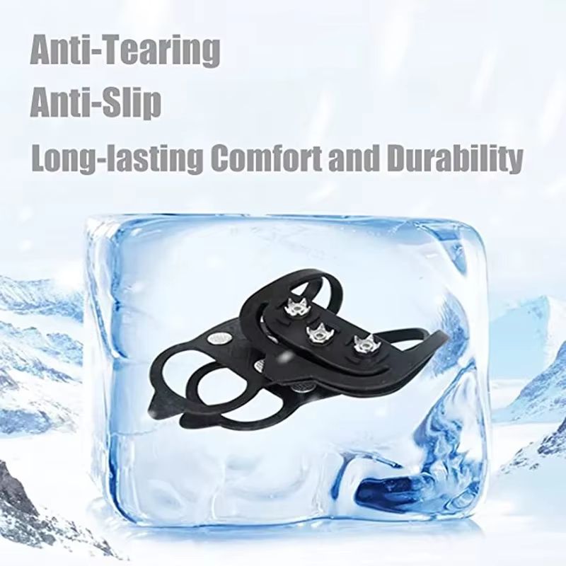 8Tooth Ice  Snow Crampon Traction Covers  AntiSlip Shoe Spikes For Outdoor Winter Walking Hiking  F 5
