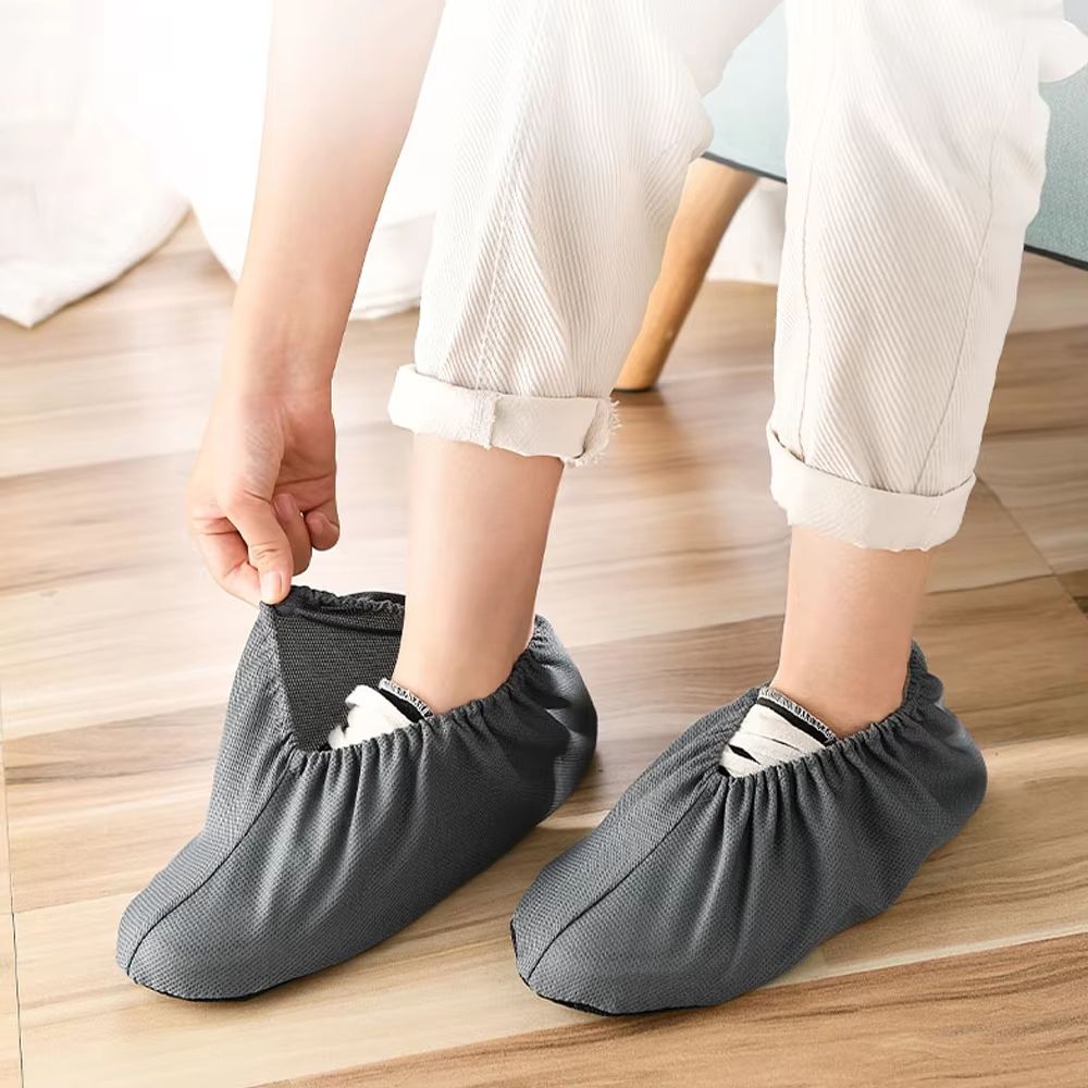 Reusable Thick NonSlip Shoe Covers  Washable IndoorOutdoor Overshoes For Carpet  Floor Protection 5