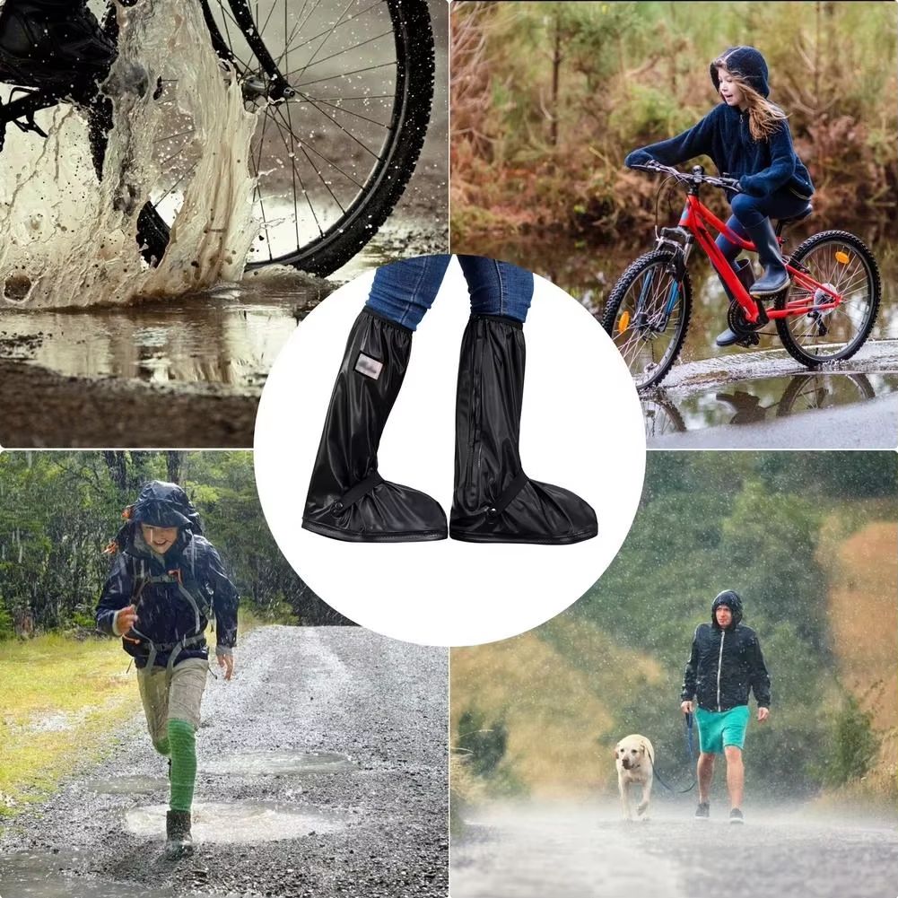 Thickened HighTube Waterproof Rain Boot Covers  Reusable Motorcycle  Cycling Outdoor NonSlip Oversh 2
