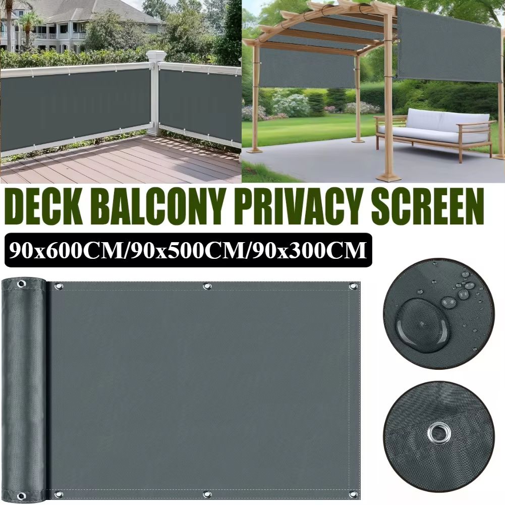 Waterproof Sunshade Sail with Grommets – Outdoor Privacy Cover for Pergola, Balcony, Patio, Garden & Pool