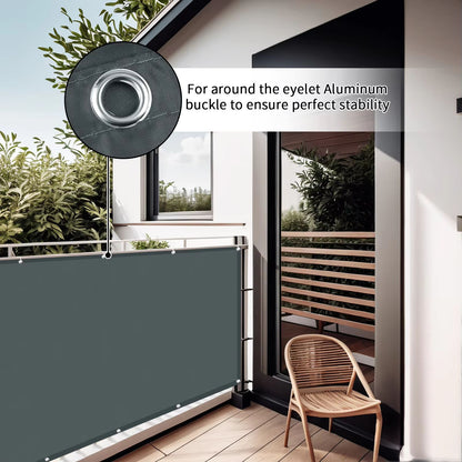 Waterproof Sunshade Sail With Grommets  Outdoor Privacy Cover For Pergola Balcony Patio Garden  Poo 1
