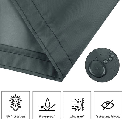 Waterproof Sunshade Sail With Grommets  Outdoor Privacy Cover For Pergola Balcony Patio Garden  Poo 3