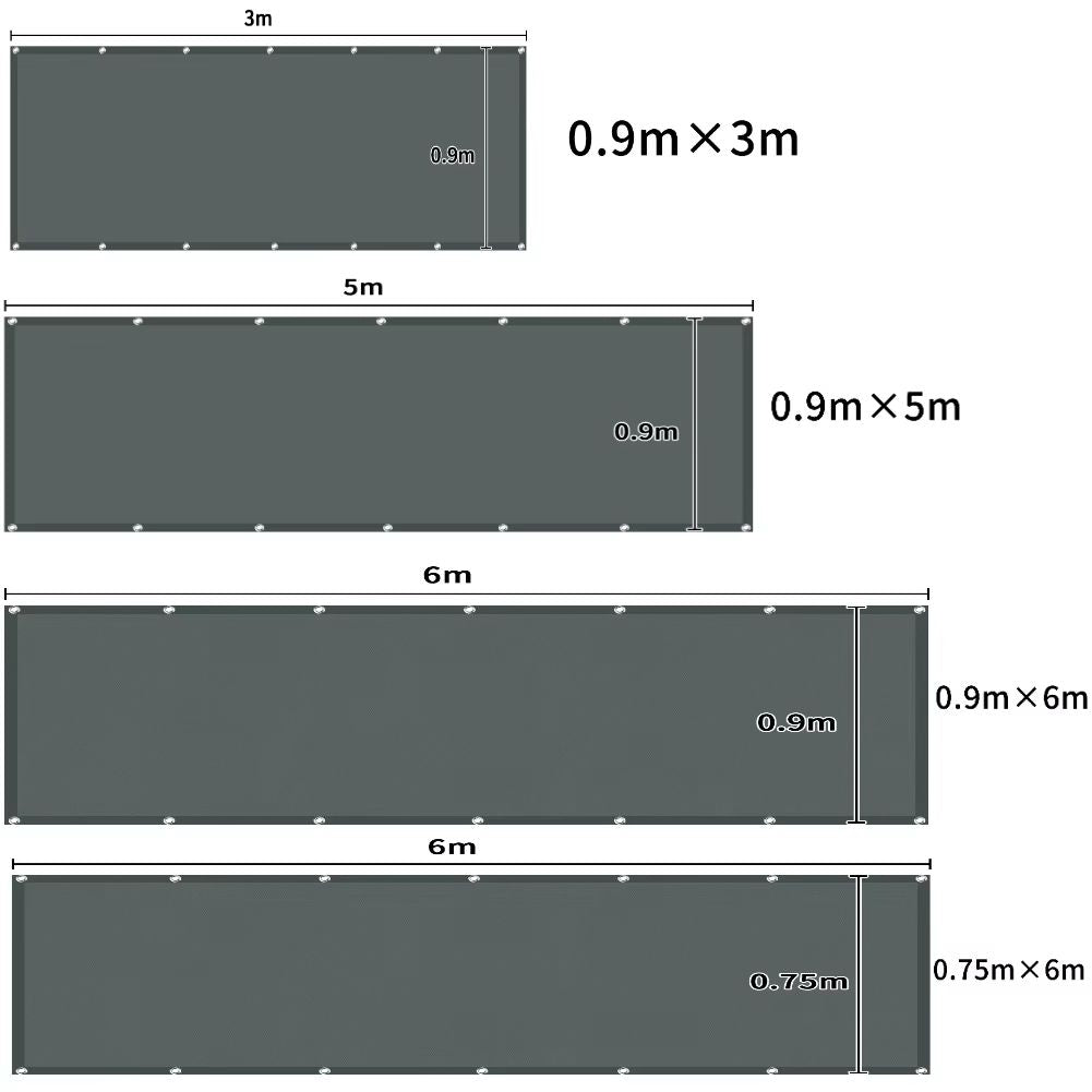 Waterproof Sunshade Sail With Grommets  Outdoor Privacy Cover For Pergola Balcony Patio Garden  Poo 4