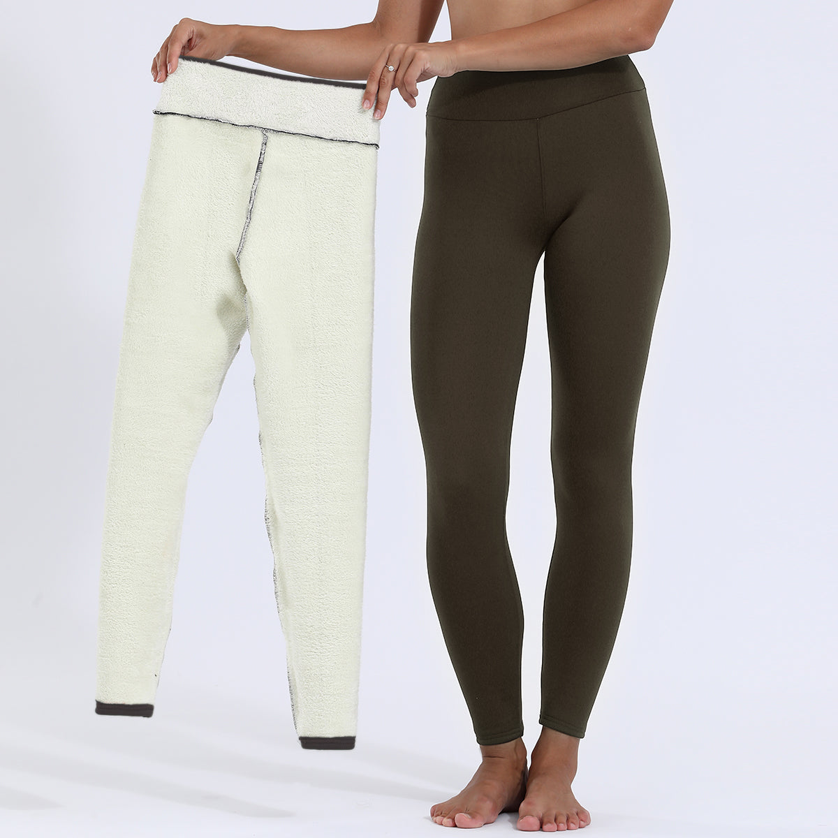 Women Winter Warm Leggings, High Waist Velvet Stretch Pants, Thick Casual Plus Size Leggings