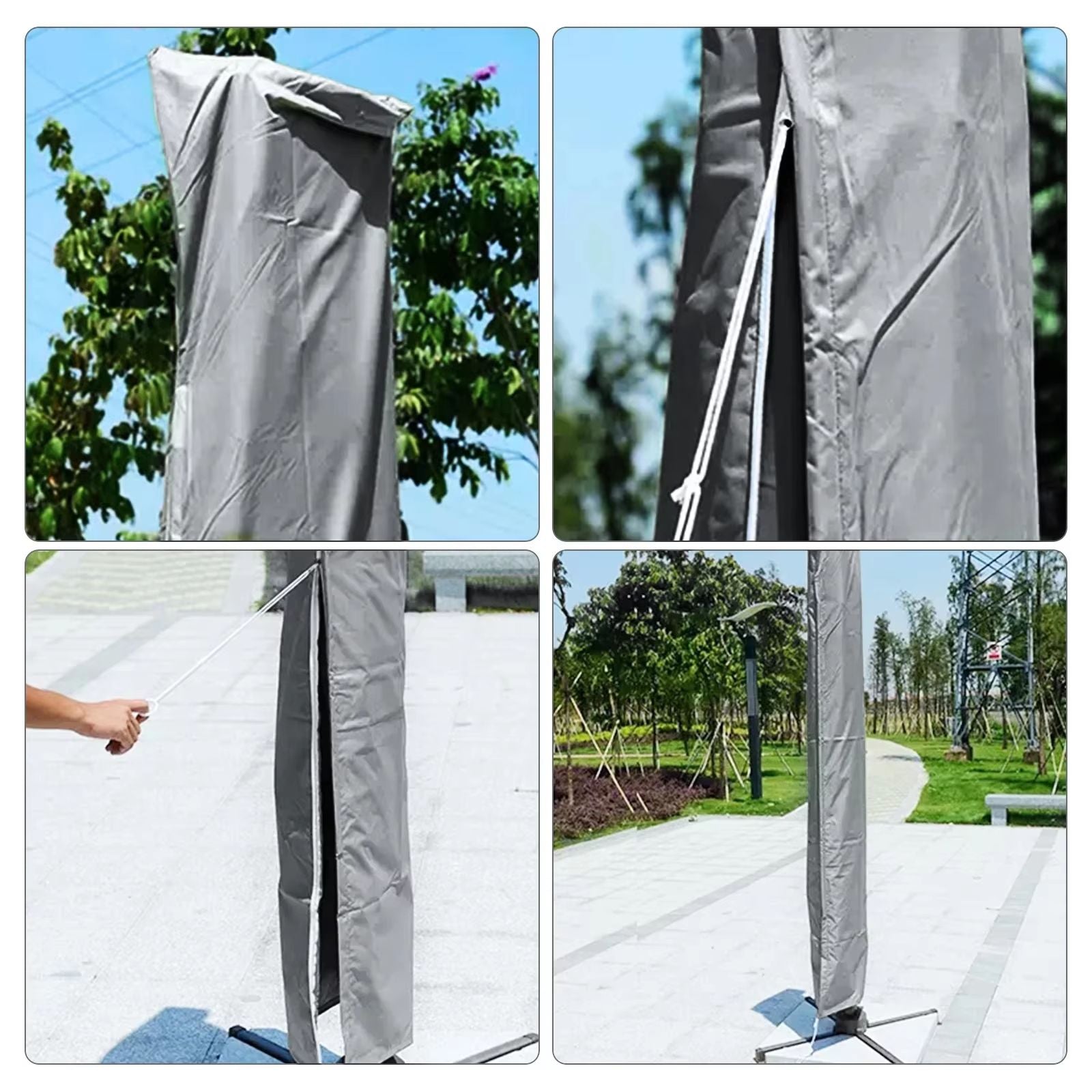 Waterproof Patio Umbrella Parasol Cover  Fits Cantilever  Straight Style Umbrellas 1214 Feet 5